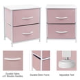 thumbnail image 2 of Sorbus 2 Drawers Nightstand Chest End-Table - Pink, 2 of 11