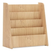 Costway 4-tier Kids Wooden Bookshelf Toddlers Book Rack with Deep Shelves Natural