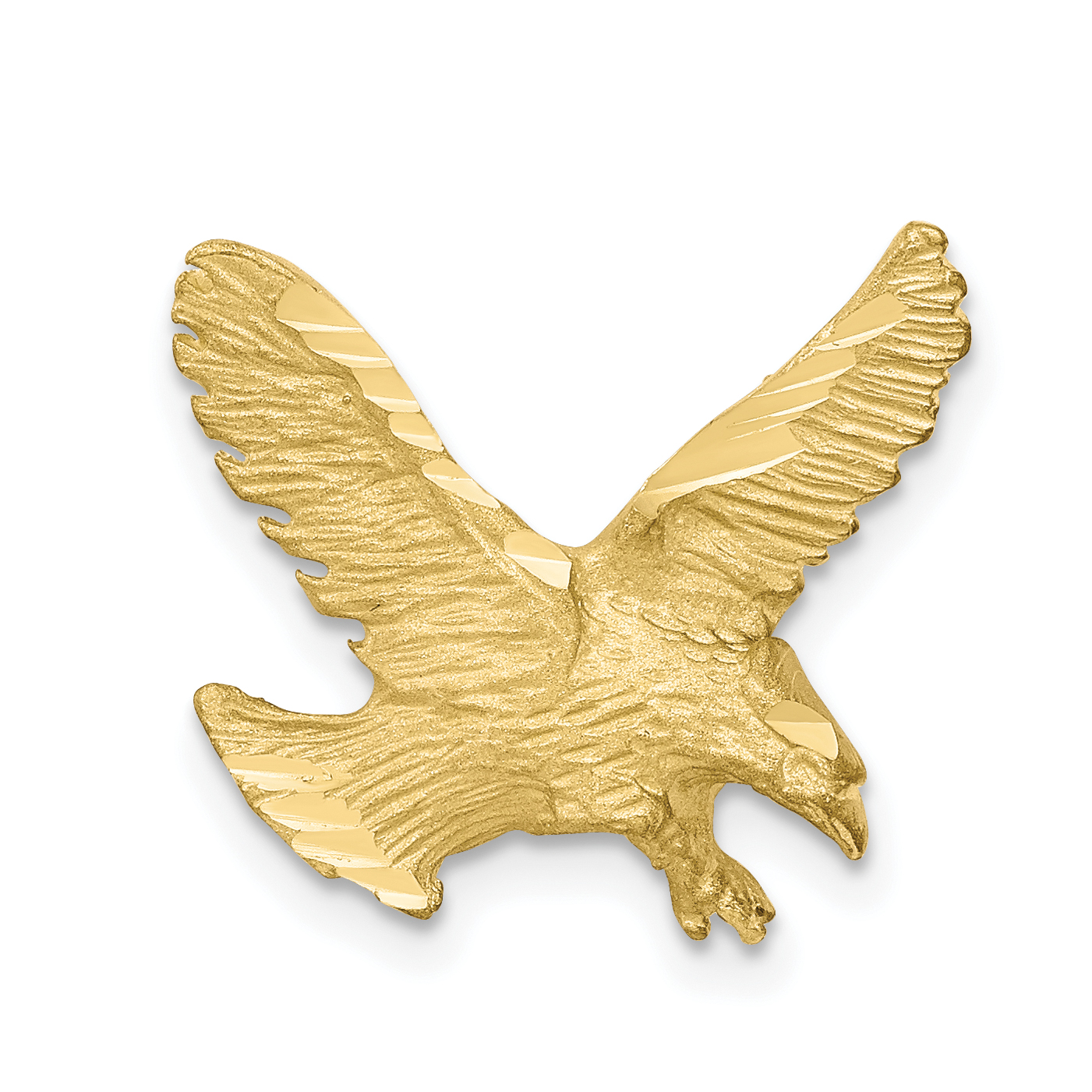 Collier Aigle en Or Jaune 10k Pendentif Breloque Oiseau