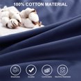 thumbnail image 4 of PiccoCasa 2 Pcs 100% Cotton Ruffled Pillowcases Soft with Envelope Navy Blue Standard, 4 of 7