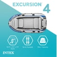 thumbnail image 2 of Intex Excursion Bateau Gonflable pour Rafting et Pêche, 4 Personnes, avec Rames et Pompe (Lot de 3), 2 of 12
