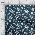 thumbnail image 1 of oneOone Georgette Viscose Teal Blue Fabric Florals Sewing Craft Projects Fabric Prints By Yard 42 Inch Wide, 1 of 4