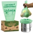 thumbnail image 1 of AIRNEX 50 Count Compost Bags - 6 L / 1.6 Gal Compostable Bags Made of Cornstarch - Compost Bags Small Size for Countertop Bin - Leakproof and Tear Resistant Biodegradable Bags, 1 of 7