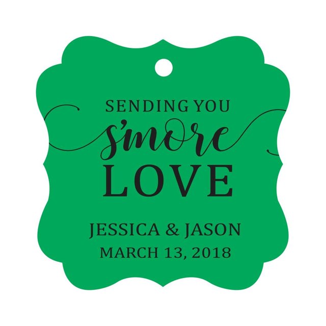 Darling Souvenir Personnalisé Suspendre Tags Vous Envoyant Plus d'Amour Faveur Cadeau Tags Personnalisé Fantaisie Bonbonniere Étiquette-Vert-100 Tags