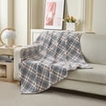 thumbnail image 5 of Mainstays Velvet Plush Throw,Mauve Plaid,50X60", 5 of 5