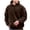 Coffee, variant on Yuyuzo Hoodies for Men Plus Size Fleece Sherpa Sweatshirts Winter Warm Solid Color Outwear Fuzzy Pullover