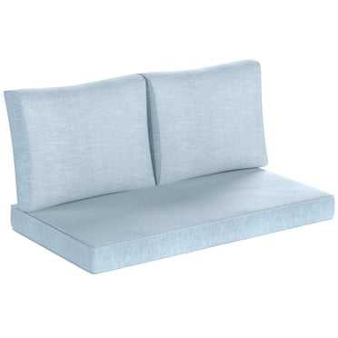 Outsunny 2 Seater Outdoor Seat Cushions Patio Furniture Cushions Light Blue