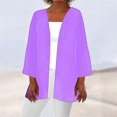 thumbnail image 1 of Mefallenssiah Cardigans pour Femmes Été Automne Couleur Unie Cardigan Manches Longues Blouse Décontractée Ample, 1 of 1