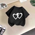 thumbnail image 5 of HNMKIU Trendy Girls T-Shirt Graphique Col Rond Manches Courtes Haut d'Été Décontracté pour Enfants, 5 of 5