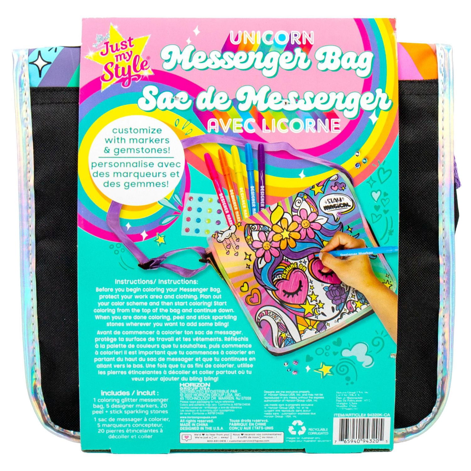 Just My Style® Sac de messager avec licorne