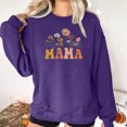 thumbnail image 4 of Culottes pour Femmes Femmes Manches Longues Chandails Maman Col Rond Chandail Ample Léger Blouse Hauts L Violet, 4 of 7