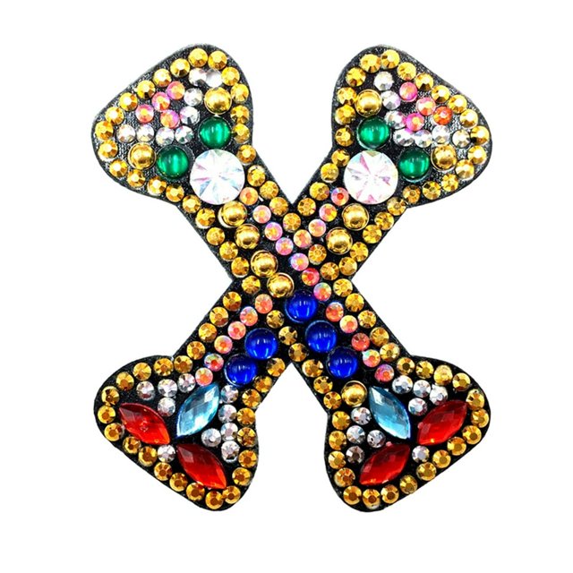 Porte-clés de Noël 26 Lettres Pendentif Strass