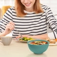 thumbnail image 3 of Grain Bowl 1Pcs 14.9x7.5cm Large Plastic Cereal Bowl Microwave and Dishwasher Safe Stackable Straw Fiber Bowls for Soups Oatmeal Pasta and Ice Cream JASKFLY, 3 of 7