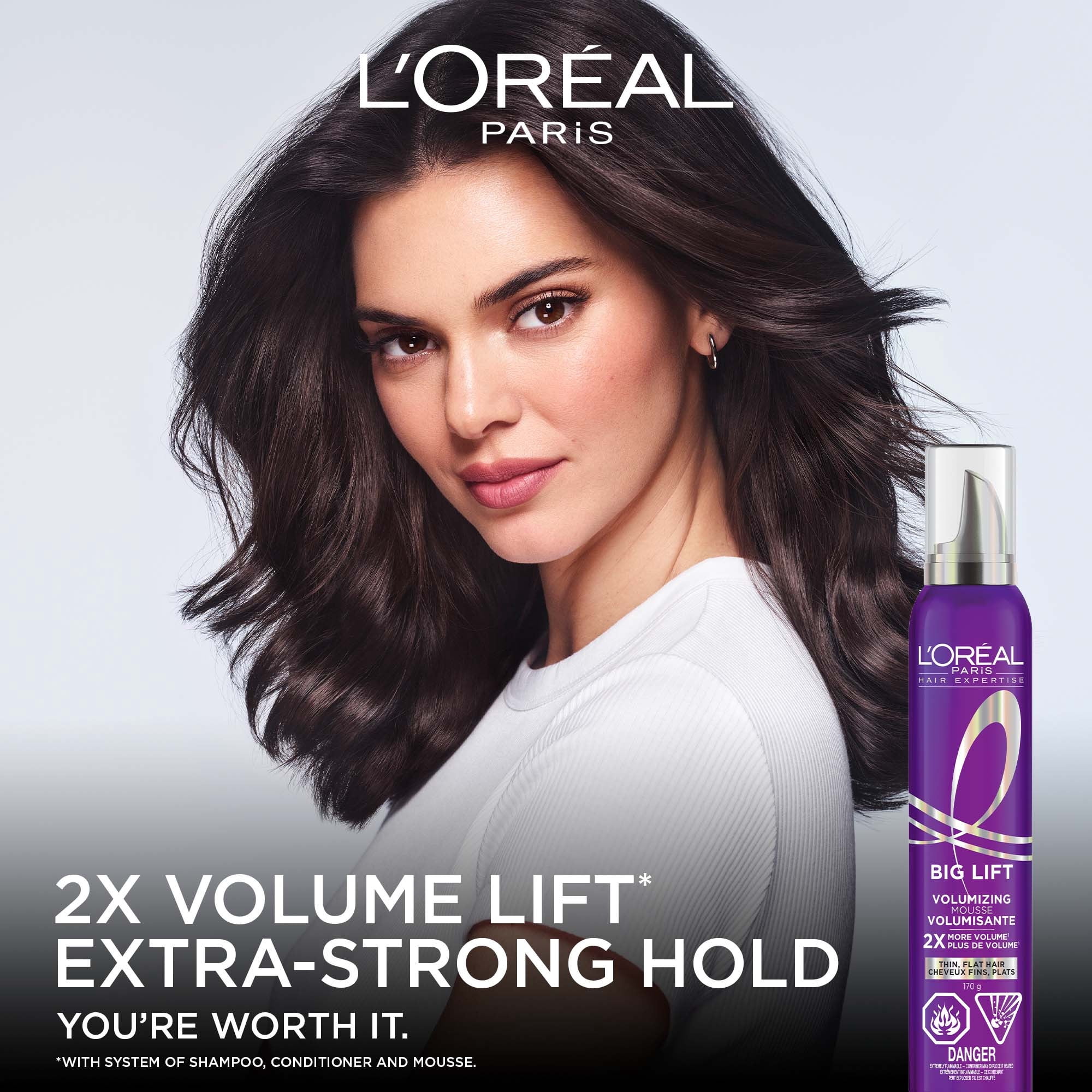 L'Oréal Paris Hair Expertise Big Lift Volumizing Hair Mousse Extra Strong Hold, 170 g