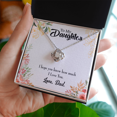 thumbnail image 2 of À Ma Fille I Love Vous de Papa Infini Noeud Collier Message Carte, 2 of 7