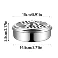 thumbnail image 2 of Plateau à Spirale Ignifuge en Acier Inoxydable Portable pour l'Extérieur avec Couvercle Protecteur, 2 of 3