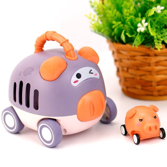 HOARBOEG Children's Toys Puzzle Toys Christmas Gifts Cute Cartoons Animals Child Catapult Car Mini Inertias Rebounds Car Puzzle Parent Child Interactive Children's Toy