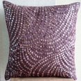 thumbnail image 2 of Taie d'Oreiller à Fermeture Éclair, Housse d'Oreiller Violette, Housse d'Oreiller en Nacre, Housse de Coussin 14x14 Pouces (35x35 cm), Housse d'Oreiller Carrée en Soie pour Canapé, Taie d'Oreiller Moderne Géométrique - Vignes Rampantes, 2 of 4