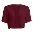 thumbnail image 4 of Timegard Shrugs for Dresses Summer Lightweight Chiffon Short Sleeve Open Front Beach Casual Flowy Top, 4 of 4