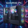 thumbnail image 3 of STGAubron Gaming PC Computer Desktop, Intel Core i7 up to 3.9G, Radeon RX 580 8G, 16GB RAM, 512GB SSD, WiFi 6, BT 5.0, RGB Fan x 4, Windows 11 Home, 3 of 5