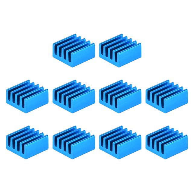 Unique Bargains 9x9x5mm Blue Sticky Aluminum Heatsink Electronics Cooler 10 Pcs