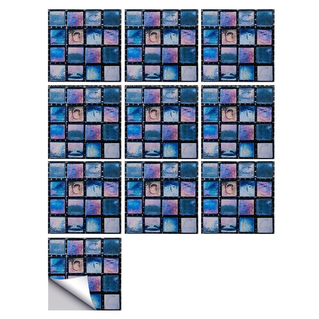 Affordablo 2025 3d Peel And Stick Clearance 1Set 10pc Self Adhesive Tile 3D Sticker Kitchen Bathroom Wall Sticker Decoration