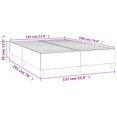 thumbnail image 4 of vidaXL Bed Frame Dark Grey 137x190 cm Velvet, 4 of 5