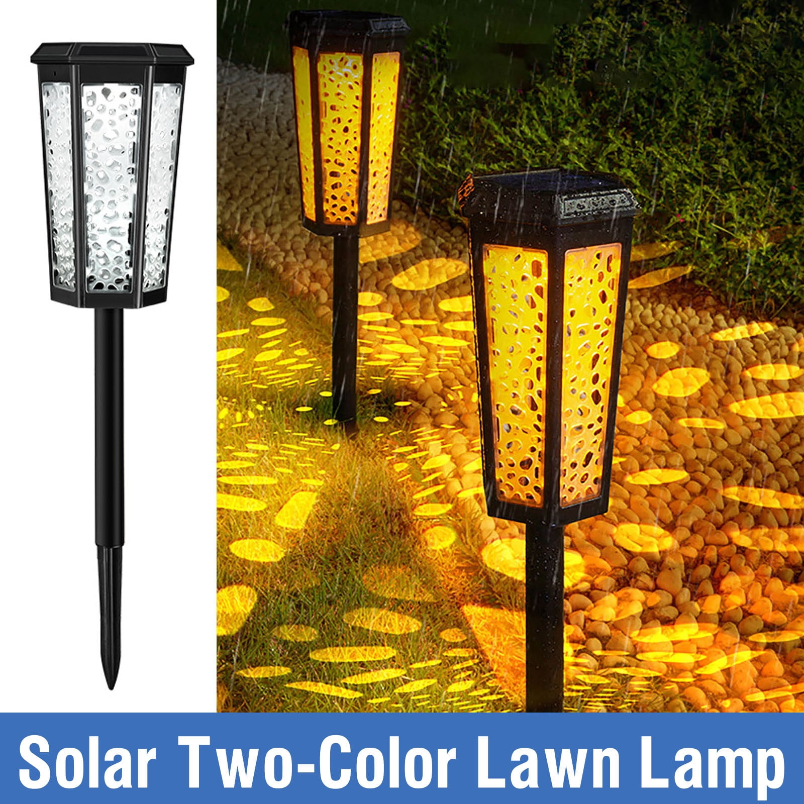 Iumwxz solar lights outdoor Solar Light Outdoor Courtyard Light Modern Courtyard Outdoor Garden Outdoor Garden Light garden lights patio lights Black Plastic hometrends