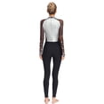 thumbnail image 2 of Jizyo Women's Long Sleeve Dance Unitard Shiny Rhinestone Full Body Suits One Piece Jumpsuits White L, 2 of 5