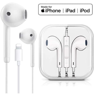 Ecouteurs, écouteurs stéréo, avec contrôle du volume et du micro, casques NoiseIsolating Système d'écoute compatible avec iPhone Xs/XR/XS Max/iPhone 7/7 Plus iPhone 8/8Plus /iPhone Des écouteurs X.