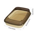 thumbnail image 3 of Cagogo Semi Enclosed Cat Litter Box, High Sided Splash Proof Litter Box for Large Cats Kittens, Extra Large Covered Cat Litter Box with Scoop, Indoor Cat Litter Box for Home Bathroom Odor Control, 3 of 6