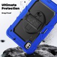 thumbnail image 3 of XYX For iPad Pro 11 inch Case 2024 (M4), 360 Rotating Shockproof Cover with Stand, Screen Protector, Shoulder Strap, Blue, 3 of 7