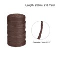 thumbnail image 2 of Unique Bargains Cotton Rope Twine String Twisted Braided Cord, Brown 200m/218 Yard for Wall Hanging, Macrame Knotting, 2 of 7