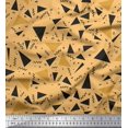 thumbnail image 1 of Soimoi Orange Poly Georgette Fabric Dot,Zig Zag & Triangle Geometric Decor Fabric Printed Yard 42 Inch Wide, 1 of 1