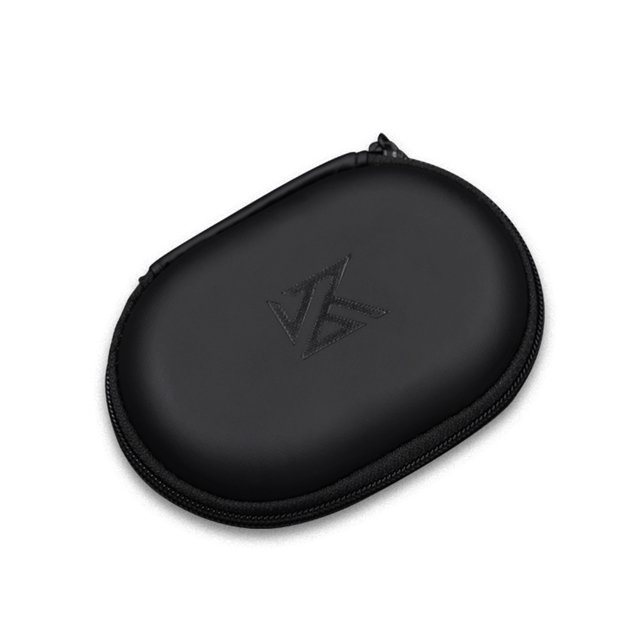 KZ Étui pour Écouteurs Forme Ovale Boîte de Rangement Sac Portable en Cuir Protection contre la Poussière Accessoires de Rechange