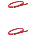 thumbnail image 4 of Langgg Soft Texture Women Waist Belt Scratch-resistant PU Belt All Trend Match Suits Adjustable Belt Red 2Set, 4 of 6