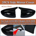thumbnail image 3 of ALLTIMES Side Mirror Cover Cap for Audi A3 S3 RS3 Models 2014-2020, Gloss Black ABS Plastic, 3 of 10