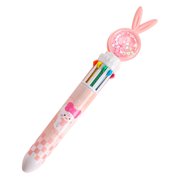 EGNMCR Pens 10 Color Ballpoint Pen Sequins Rabbit Gel Pen Students Learn To Press 10 Color-in-one Office Stationery Multi-color Ballpoint Pen 5ml signing pen