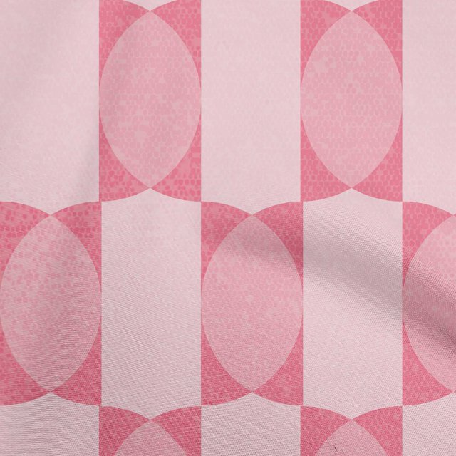 oneOone Velvet Pink Fabric Geometric Allover Shape Craft Projects Decor Fabric Printed By The Yard 58 Inch Wide
