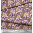 thumbnail image 2 of Soimoi Georgette Viscose Fabric Insect,Pansy & Yellow Flower Floral Printed Craft Fabric by the Yard 42 Inch Wide, 2 of 3