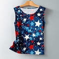 thumbnail image 4 of KIHOUT Débardeur pour Femme 4th of July Col Rond Sans Manches Imprimé de la Fête de l'Indépendance Hauts de Type Veste Multicolore 3TG, 4 of 5