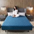 thumbnail image 1 of Baohd Sleep Experience Multifunctional Mattress Pad Cover Easy To Assemble dark blue, 1 of 6