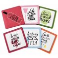 thumbnail image 1 of Inkdotpot Set of 6 Drink Coasters Easy Clean 4-inch SquareCoastersCork Base-Reusable- Quotes, 1 of 8