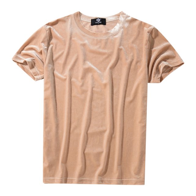 Kcodviy Chemise pour Homme en Velours Velours Hip Chemise pour Homme Hop Ajustée Simple Courte Grande Taille T-Shirts Graphiques pour Hommes Manches T-Shirts