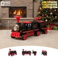thumbnail image 2 of VOLTZ TOYS 12V Electric Locomotive Train with Passenger Carriage for Kids and Parents, Motorized Ride-On Toy with Real Smoke Effect, All-Terrain Wheels, Black, 2 of 7