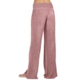 thumbnail image 3 of Pink Ladies Loose Fit Pants for Women Brunch Ruched High Leg Flare Wide Leg Straight Leg Basic Long Boot Cut Leg Fall Summer Pants 2025 Clothing Fashion S, 3 of 6