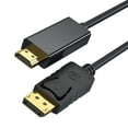 thumbnail image 1 of DisplayPort to HDMI 6 Feet Gold-Plated Cable, Avacon Display Port to HDMI Adapter Male to Male Black ,3 Pack, 1 of 5