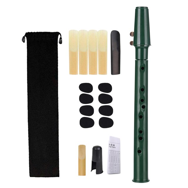 Pocket Saxophone,Mini Pocket Saxophone Woodwind Instrument,Mini Saxophone Instrument Flute Pocket Saxophone,Music Instrument C Key Saxophone Practice,Pocket Saxophone Portable Sax green