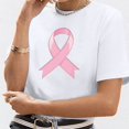 thumbnail image 4 of UANWENN T-Shirts Décontractés pour Femmes avec Imprimé Ruban de Sensibilisation au Cancer, Manches Courtes, Col Rond, Style de Base pour le Quotidien, Hauts pour Femmes à Manches Courtes, Chandail Léger Décontracté pour Femmes, Haltérophilie, Long, 4 of 4