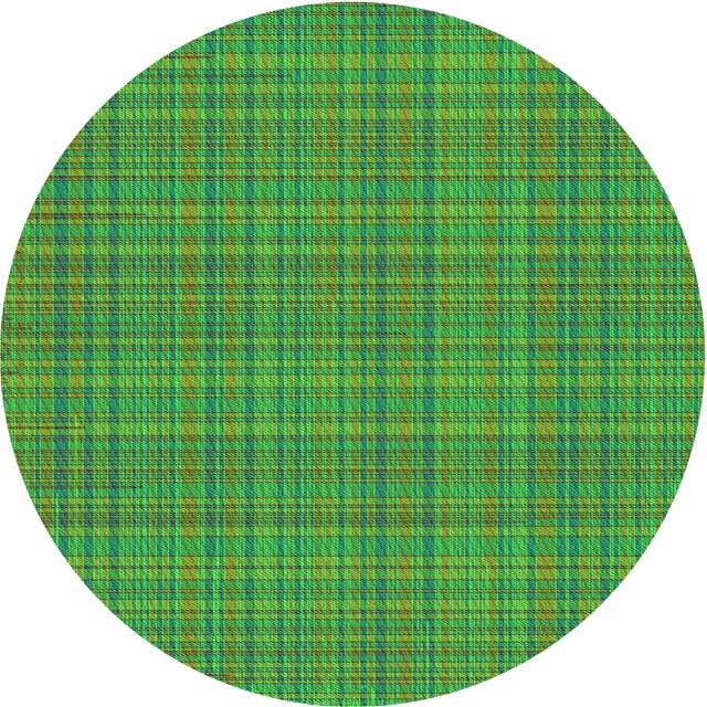 Ahgly Tapis Rond Lavable en Machine Intérieur Transitionnel Vert Néon, 3 Pieds Rond